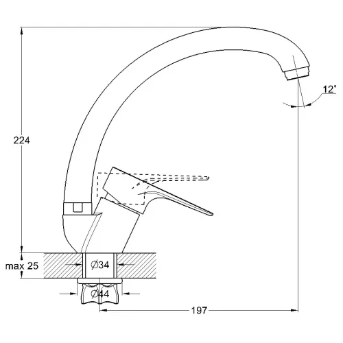 Смеситель для кухни G-LAUF NUD4-A045