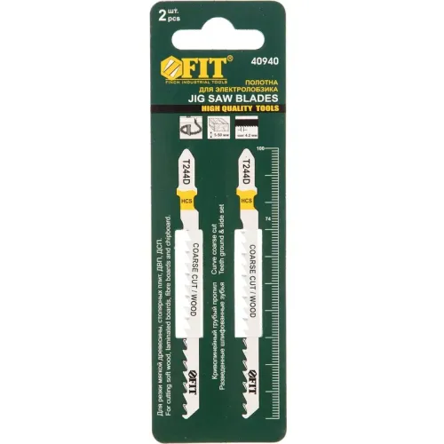 Пилки для лобзика FIT T244D 2шт.(40940)
