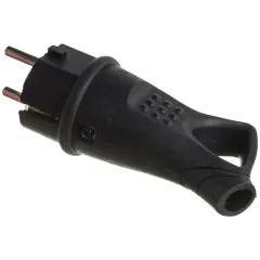 Вилка STEKKER 2P+Е угловая 16А черная резиновая RPG16-30-442 32843