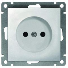 Розетка 2P Universal Афина 16А серебро А0022-S