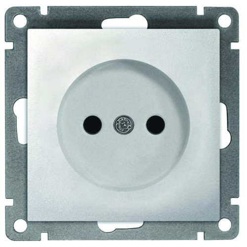 Розетка 2P Universal Афина 16А серебро А0022-S