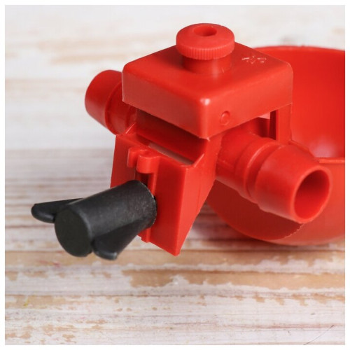 Поилка чашечная для домашней птицы, под трубку 13,5 мм, Greengo