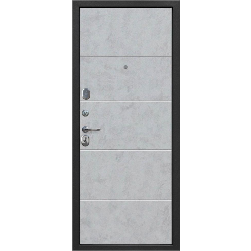 Дверь метал. 7,5 см Гарда Букле черный/Бетон снежный NEW (2050*860, Левая)