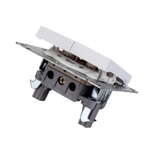 Выключатель 2-кл UNIVersal Афина 10A белый A0023