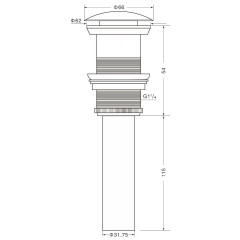 Донный клапан для раковины EVA GOLD EG2 белый глянец