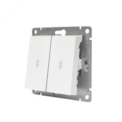 Переключатель 2-кл Universal Афина 10А белый A0026