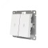 Переключатель 2-кл Universal Афина 10А белый A0026