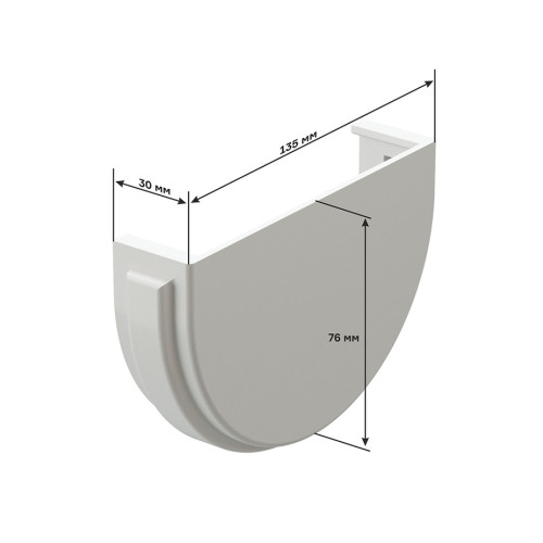 Docke PREMIUM Заглушка желоба (пломбир)