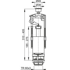 Клапан выпуска ALCAPLAST A2000-CHROM