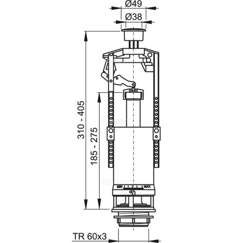 Клапан выпуска ALCAPLAST A2000-CHROM