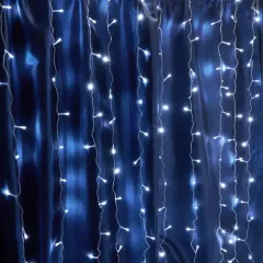 Гирлянда-занавес FERON 204LED 5000К 2*1,5м строб эффект (677887)