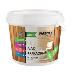 Лак акриловый FARBITEX ПРОФИ WOOD универсальный по дереву 3л