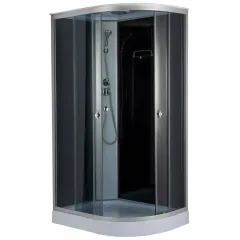 Душевая кабина ДАНА 120х80х215см низ. поддон, чёрное заднее стекло, левая 719 B L (3кор.)