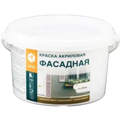 Краска в/д APIS акриловая фасадная белая 3кг