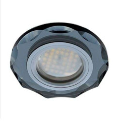 Свет. точ. ECOLA DL1653 MR16 стекло с вогнутыми гранями черный/черный/хром FB1653EFF(540748)