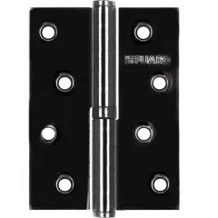 /Петля врезная Fuaro 100*75*2,5  BL/BN черный глянец R (43445)