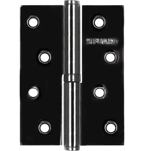 /Петля врезная Fuaro 100*75*2,5  BL/BN черный глянец R (43445)