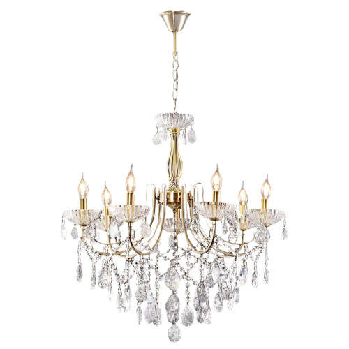 Светильник Люмис XE4206/7 AB 7x40W E14 d680 h960 бронза/хрусталь