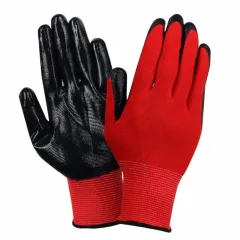 Перчатки красные с черным обливом