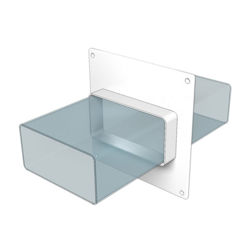 Площадка торцевая пластиковая 150х150 фланец d 55*110 511ПТП