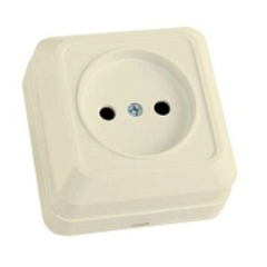 Розетка О/У 2P TDM слон. кость Ладога SQ1801-0014