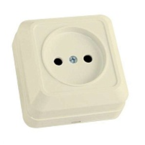 Розетка О/У 2P TDM слон. кость Ладога SQ1801-0014