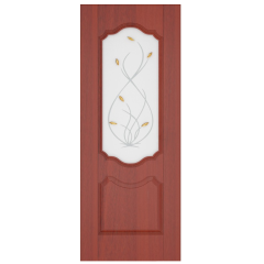 /Дверное полотно Ростра ДО 60 Орхидея итал. орех, ПВХ (Ростра) (белое, с худ.рис. и фьюзингом) ЛИКВИДАЦИЯ