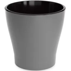 Горшок для цветов ЛЕЯ двойной серый 5л М7936 (263049)