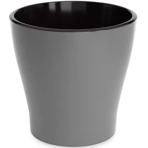 Горшок для цветов ЛЕЯ двойной серый 5л М7936 (263049)