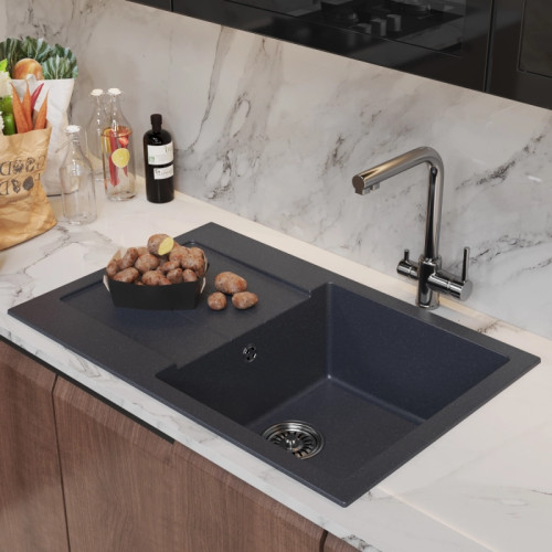 Мойка комп. MIXLINE ML-GM31 500х770x190мм, антрацит, сифон