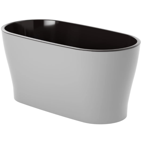 Горшок для цветов ЛЕЯ овальный двойной серый 4л М8591 (275738)