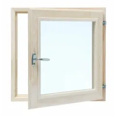 Окно DoorWood 50*50см стеклопакет (липа/прозр)
