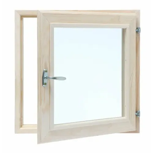 Окно DoorWood 50*50см стеклопакет (липа/прозр)