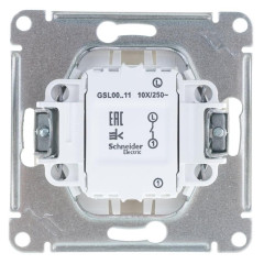 Выключатель 1-кл GLOSSA алюм. GSL000311 (1063732)
