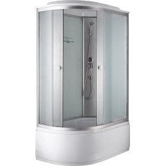 Душевая кабина ДАНА 120х80х215см выс. поддон, белое заднее стекло, правая 717 W R