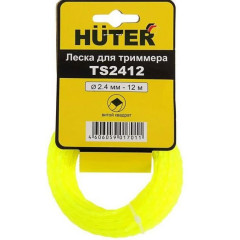 Леска для триммера HUTER TS2412 (2,4мм, 12м, витой квадрат) (71/2/13)