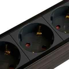 Фильтр сетевой Stekker 4 роз. 16A 1,8м черный HM22-41-02 Techno 50156