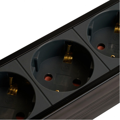 Фильтр сетевой Stekker 4 роз. 16A 1,8м черный HM22-41-02 Techno 50156