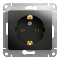 Розетка 2P+E GLOSSA антрацит GSL000743