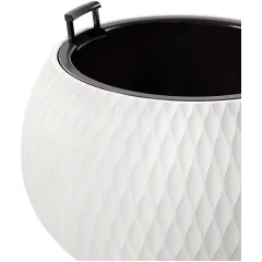 Горшок для цветов Жемчужина 9,7л со вставкой 4л белый М 8722 (276876)