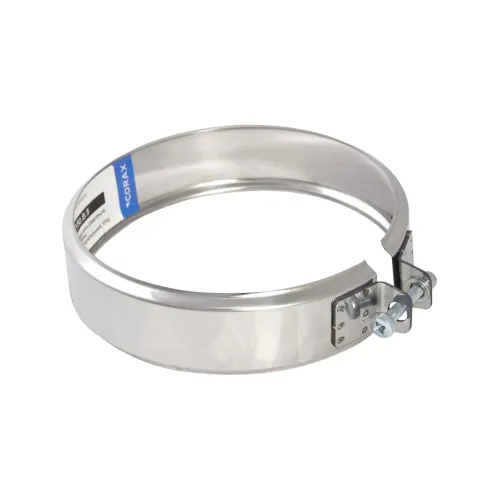 Дымоход хомут обжимной 0,5мм Ф130 нержавеющая сталь (Corax)