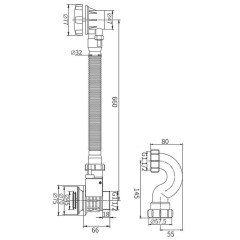 Сифон для ванны FRAP F68-23 автомат, золотой