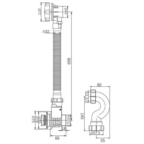 Сифон для ванны FRAP F68-23 автомат, золотой