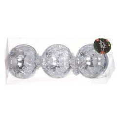 Шары новогодние набор 3шт SYQD-011984S 8см серебро
