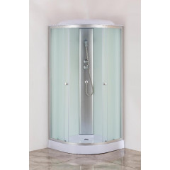 Душевая кабина EVA GOLD 90х90см низ. поддон, белое заднее стекло, матовый профиль F901WS (3кор.)