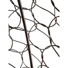 Кресло подвесное с ротангом Капля коричневое с синей подушкой