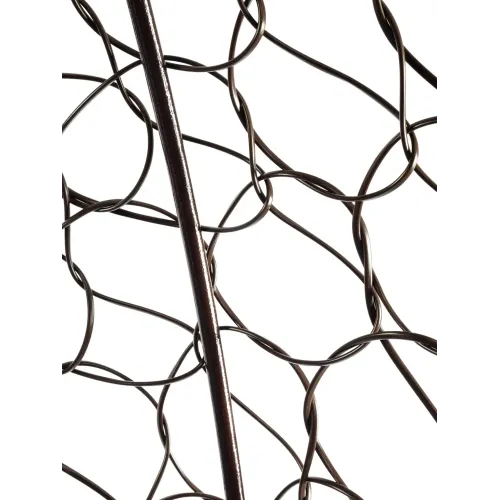 Кресло подвесное с ротангом Капля коричневое с синей подушкой