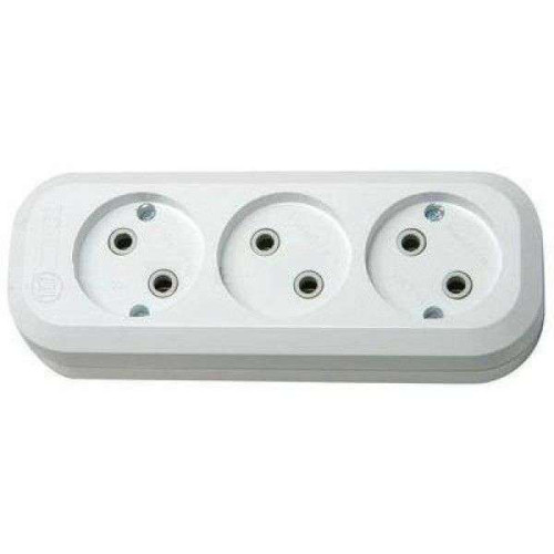 Колодка 3-пост. 2Р белая 10А MAKEL MGP121