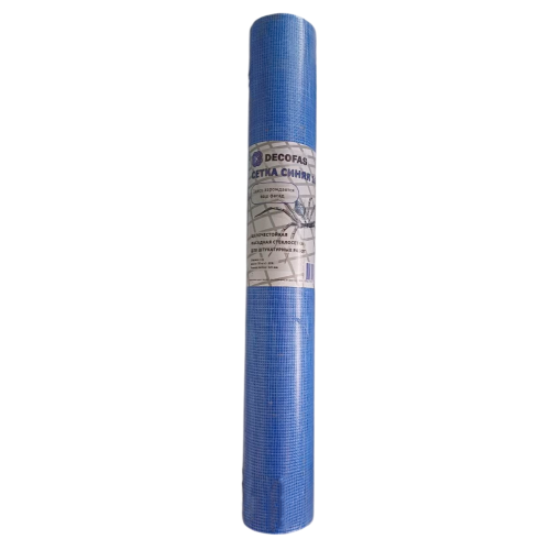 Сетка фасадная синяя Decofas  5х5  (1000мм*50м), 160г/кв.м;  50м2