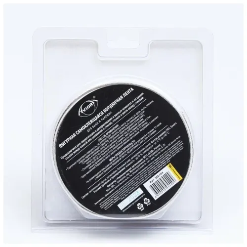 Бордюрная лента для ванной AVIORA фигурная белая 38 мм, 3.35 м